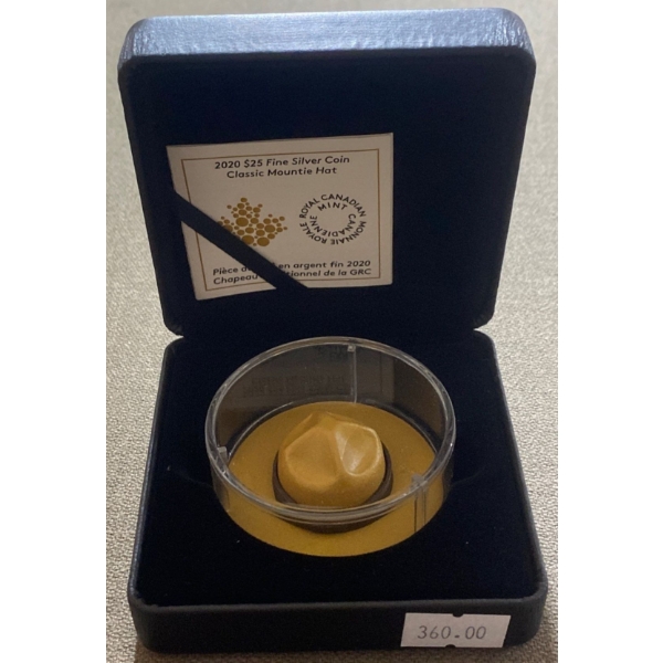 2020 $25 Classic Mountie Hat Fine Silver Coin 46.8 Grams