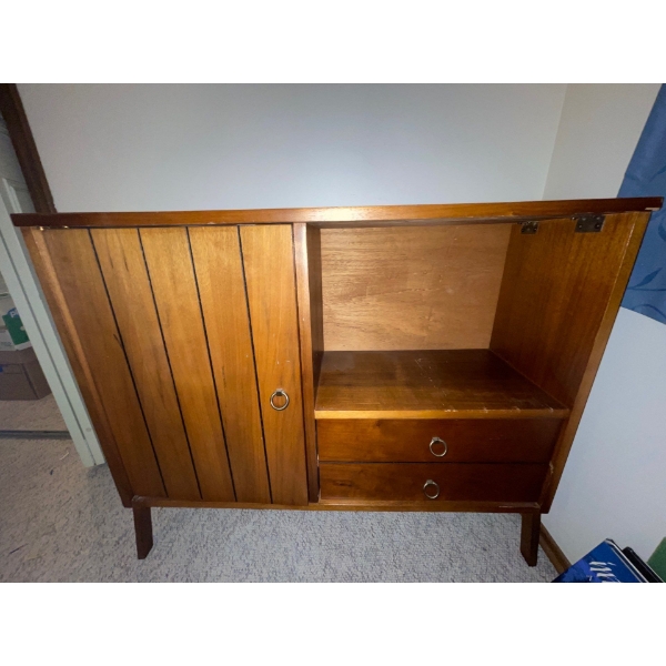 Mid Century Console Table Storage Cabinet 