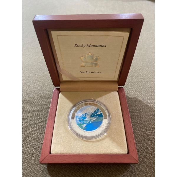 2003 Canadian $20 Silver Coin, Rocky Mountains, Limited Edition