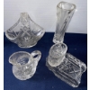 Image 4 : Pinwheel Crystal Collection - Coasters Platter Candy Dish Vase & More