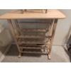 Image 2 : Wooden Wine Rack with Brass 9 Bottle Unit w/ Bamboo-Style Detailing