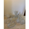 Image 1 : Boho Crystal Clear Pressed and Cut Glass Tableware Pieces