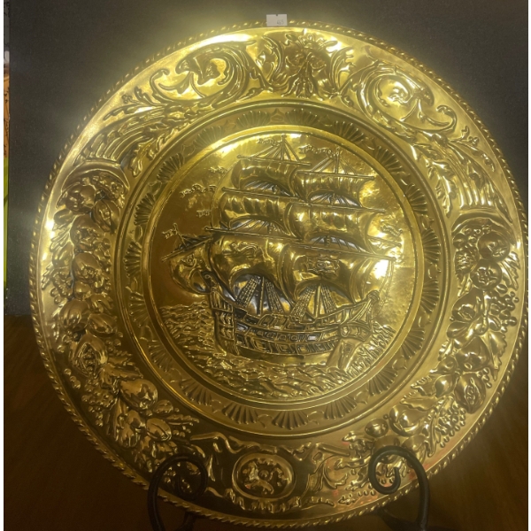 Boat Decor From The Captains Cavern - Brass Wall Plate w/ Collectable Quirky Sign & More