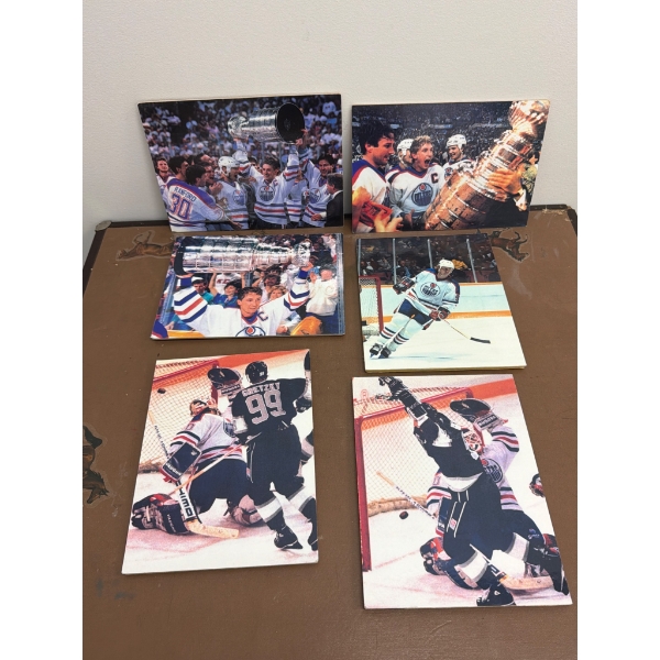 Wayne Gretzky-Themed Hockey Plaques Featuring Iconic Moments
