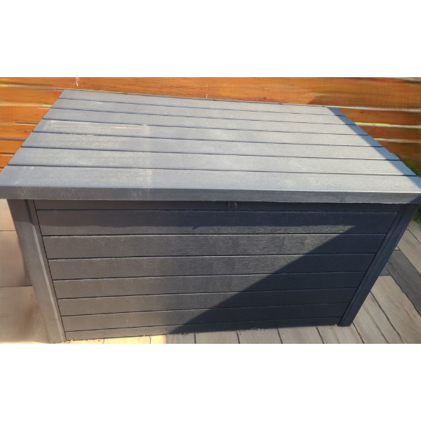 Keter Outdoor Resin Deck Box 57 w,  34 h, 32 d
