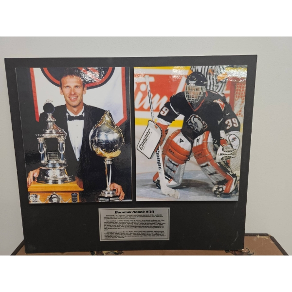 Dominik Hasek #39 Memorabilia Plaque with Hockey Images and Biography