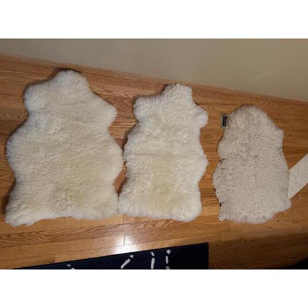 Set of 3 Sheepskin Rugs 