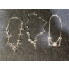 Image 1 : Three Decorative Fashion Necklaces-Coro and Jay Flex Stamped 92.5 Sterling Silver