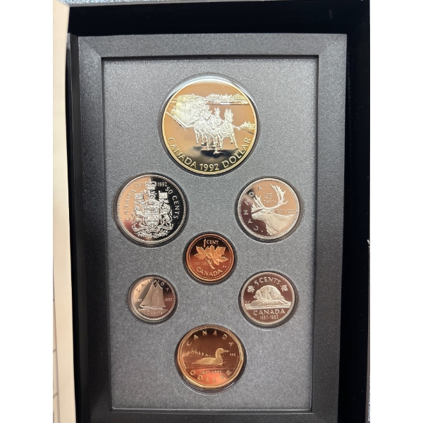 1992 Canadian double dollar set with 50% silver dollar