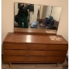 Image 1 : MCM Wooden Dresser w/ Mirror (Some Marks) - 60W, 18D, 62T