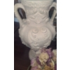 Image 2 : Urn Vase 22 h, Metal Basket & Metal Tub w Dried Flowers italian