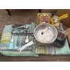 Silverware & Kitchen Goodies Bundle w/ Frying Pan & Measuring Pyrex Cup