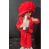 Image 2 : Candle Boy and Girl in Red Holiday Attire 7"Wooden Base, 24 T