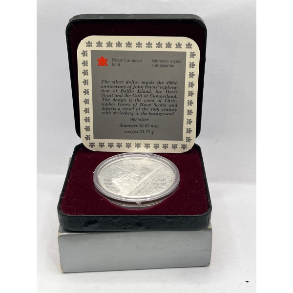 Detroit De Davis Strait 1587-1987 Canadian Silver Coin 23.33g