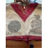 Image 1 : 3/4 Length Leather indigenous Poncho With Amazing Art on The Front Hand Stitched .