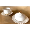 Image 8 : Royal Albert Val D'or China incl Coffee/Teapot, Cups/Saucers, Cream/Sugar,  Cake Plate & Casserole 