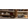 Image 1 : Contents of Shelves: Small Kitchen Appliances, Bakeware, Fondue Pot, Roasting Pan and more