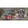 Image 5 : Christmas Village Decorations With Illuminated Fire Stations Themed Ornaments and Slow Globe