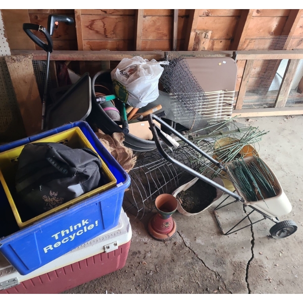 Fertilizer Spreader, Tomato and Peony Cages, Pruners, Plastic Pots and More!