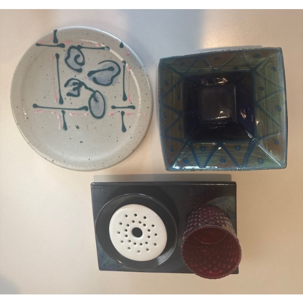 Assorted Pottery Bundle Bowl Plate Collectible Pieces  Quite Nice!