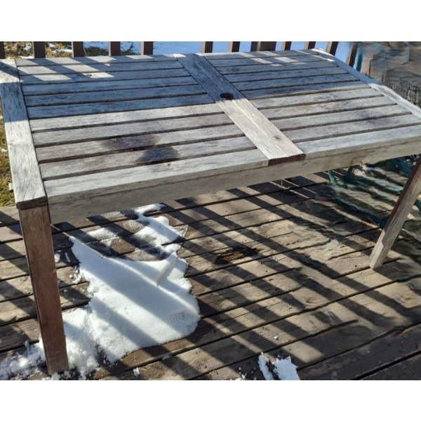 Outdoor Patio Table 56 W, 31 D, 29 T