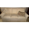 Image 2 : Tradiotional Style Skirted 3 Seat Sofa In Nuetral Ivory Tone 71x33x32