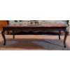 Image 1 : French Provincial Mahogany Queen Anne Style Coffee Table w/ Centerpiece 47 x 17