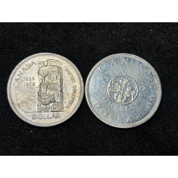 Silver Canadian dollars.800 46.6 g years 1958& 1964