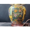 Image 8 : Hand Painted Geisha Art Lamp on Wooden Base- Tested. 