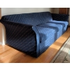 Image 2 : Pique Pattern 3 Seat Sofa - Well Loved Small Tear In Upholstery - See Photo