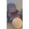 Image 1 : Dusty Rose Velour Rocker Chair 31 w 39 h, Footstool Included