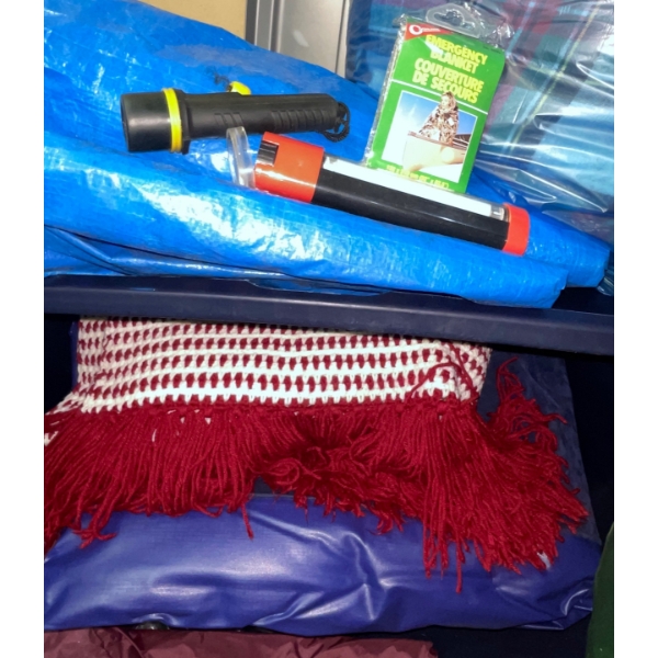 Camping Bundle #1 Air Mattress, Sleeping Bags, Tent, Malot, Bug Screen Jacket, Flashlights