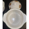 Image 3 : Rare Old Country Roses Crocks w/ Decorative Art Stemware & Art In Gold Gilt Frame 