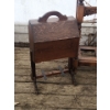 Image 14 : Beautiful Antique Hall Tree and Unique Wooden Storage Box on Stand - Measure's In Description