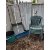 Image 1 : 2 XL Large Surface Area Snow Shovels w/ 4 Rubbermaid Outdoor Chairs & more