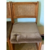 Image 3 : Set of 2 Whicker and Brown Cushion Chairs Width 18" Depth 18" Hight 33"