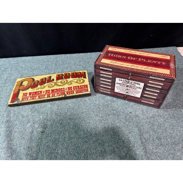 Horn of Plenty Box Set, "Pool Room" Sign