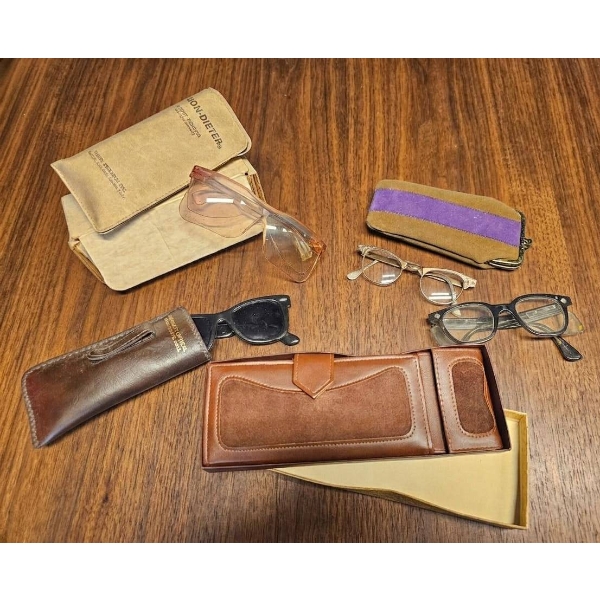 Eyeglasses and Sunglasses with Cases
