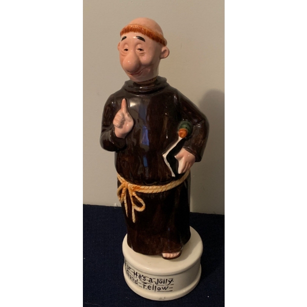 'For Hes a Jolly Good Fellow' Monk Music Box & Decanter - 13T 