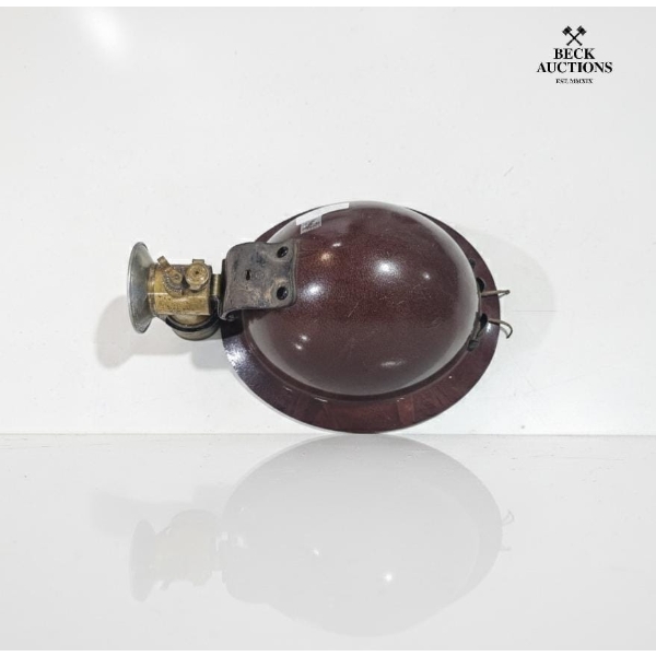 Antique MSA Bakelite Mining Helmet Equipped With A Miner's Lamp Bracket. 