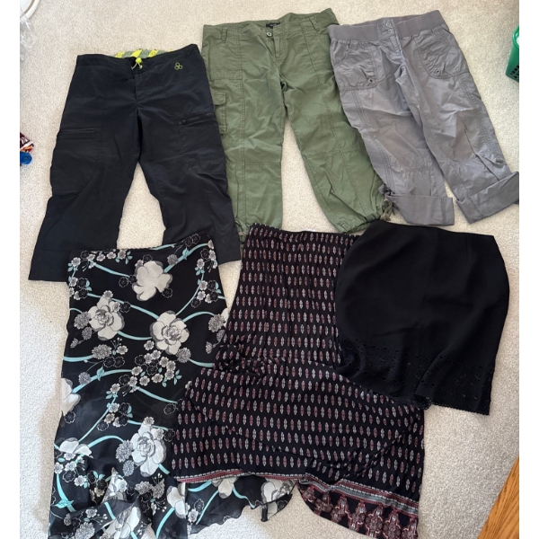 Ladies Summer Collection - Size L Capris Maxi Dress Cargos & More
