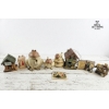 Image 2 : Whimsical Tea Vintage Frog-Themed Collectibles, Ceramic Jars, Trinket Boxes, And Decorative Houses. 