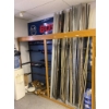 Image 1 : Metal Pegboard Display Rack With Wooden Frame