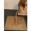 Image 3 : Brass Egyptian Pharaoh Figure 6T w/ Sun Dial & Four Monkeys