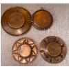 Image 2 : Handcarved Indigenious Fish Carvings w/ Hammered Coppercraft Ashtrays 