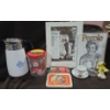 Image 1 :  Wall Hanging, 9 Cup Corning ware Jug + Coca-Cola Collectibles, Lady Diana People's Magazine 