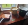 Image 1 : Enamel Stock Pots, Square Frying Pans, Never Used