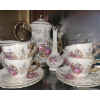 Image 1 : Courting Scene Tea Set Made in Japan Includes: Teapot, Cups, Saucers, Vase