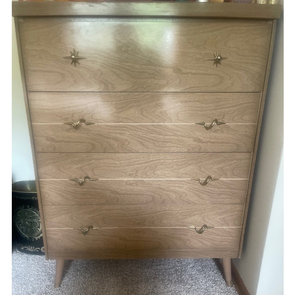 Four Drawered Vintage Tallboy Dresser 31"w 19"d x 53"tall