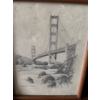 Image 3 : Original Drawing of the Golden Gate Bridge-Artist Unknown and Water Colour Painting By Ranulph Bye